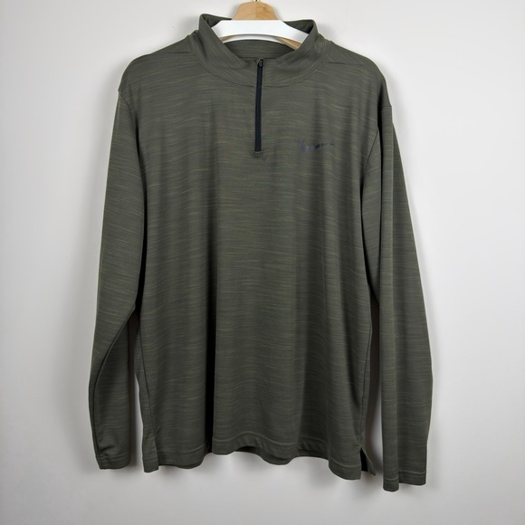 Nike Other - Nike Stride Men's Dri-FIT 1/4 Zip Running Top Pullover Olive Green Sz XL
